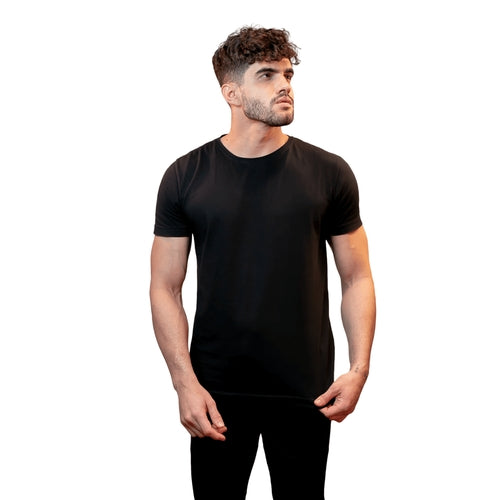 Camiseta Básica de Algodão Egípcio Preto